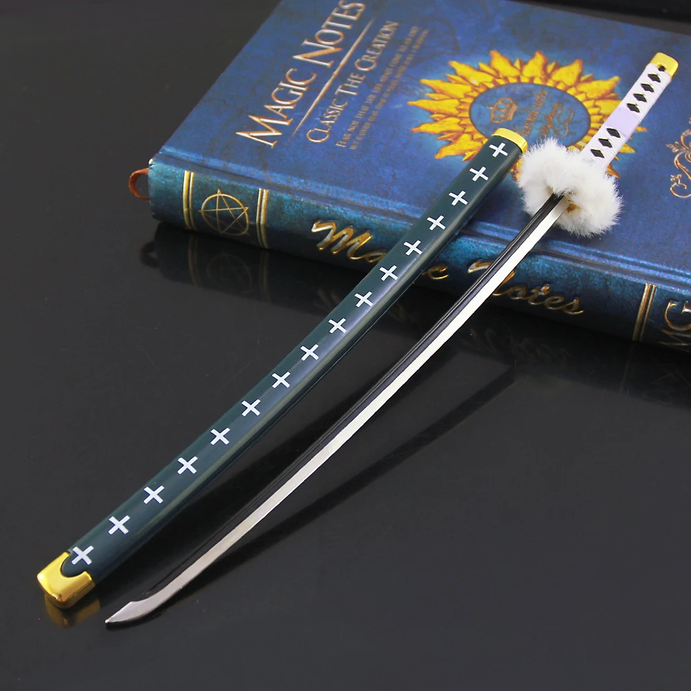 26 cm Neue Zoro Samurai Schwert Anime Figur Peripherie Metall Modell Waffen und Requisiten Desktop Dekoration Ornamente Geburtstag Geschenk Spielzeug