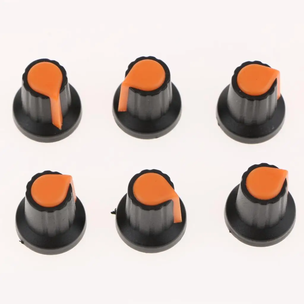 Multicolor Potentiometer Knob Hats 30 Piece Plastic Kit for 6mm Shaft Audio Mixer Electronic Component Projects