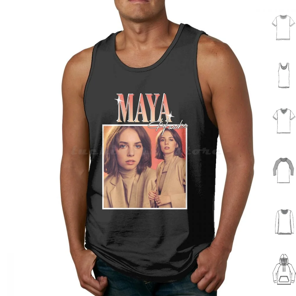 Maya Hawke Tank Tops Vest Sleeveless Maya Hawke Robin Steve Sadie Sink Joe Keery Eleven Robin Buckley Scoops Ahoy 3 Millie