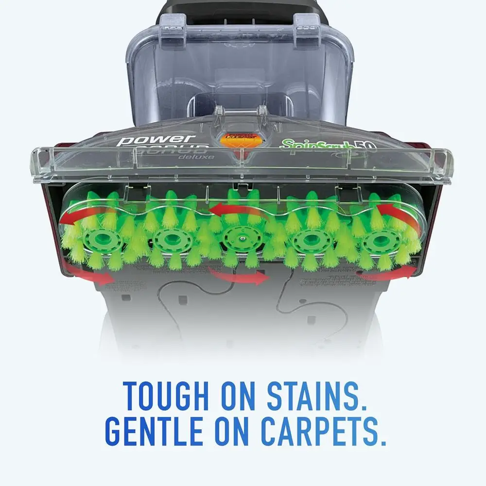 PowerScrub Deluxe Macchina per pulire tappeti per tappeti e tappezzerie, macchina per shampoo per tappeti per pulizia profonda con multiuso