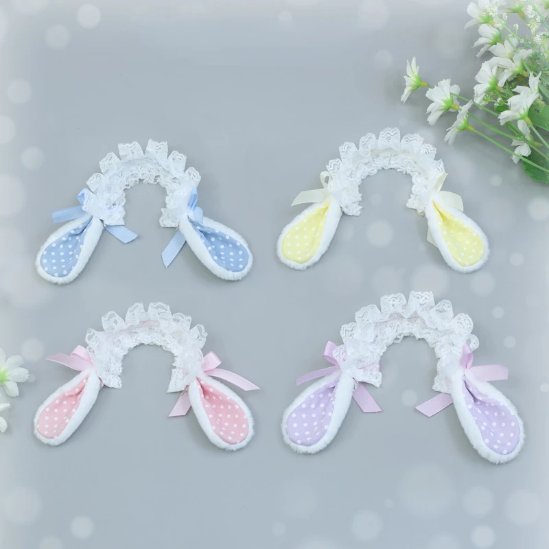 Simulation Beast Ear Cute Rabbit Cotton Doll Wear Doll Accessories Beautiful Kawaii and Delicate Workmanship Things Kids Gifts