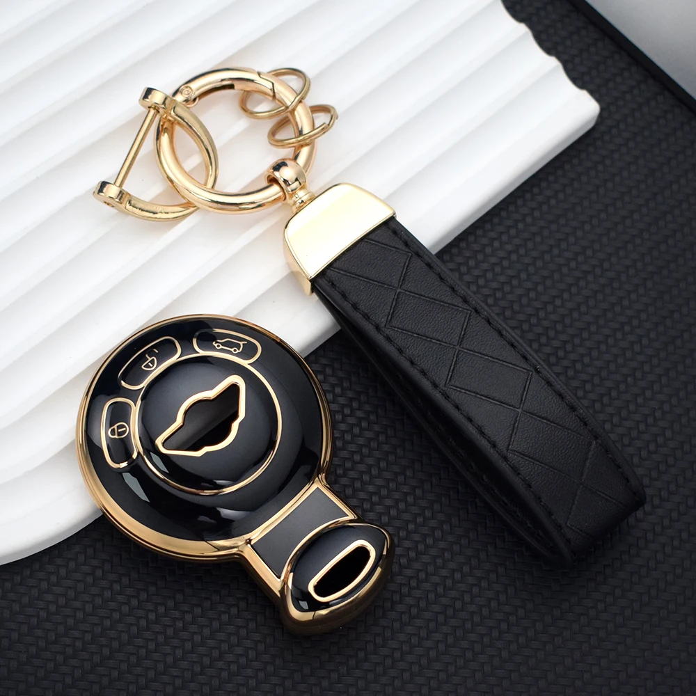 3 Buttons TPU Remote Smart Card Car Key Shell Cover Case for BMW Mini Cooper R56 2007-2014 Protector Keychain view 5