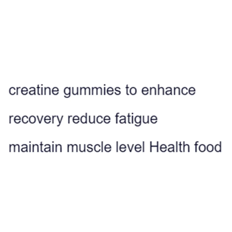 

1 bag of creatine gummies to enhance recovery reduce fatigue and maintain muscle level Health food