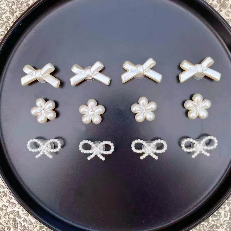Modische Schuh-Charms mit Perlen, Schleifen und Blumen für Clogs, Niedliche Schuh-Accessoires als Dekoration und Geschenk für Mädchen – Detail 8