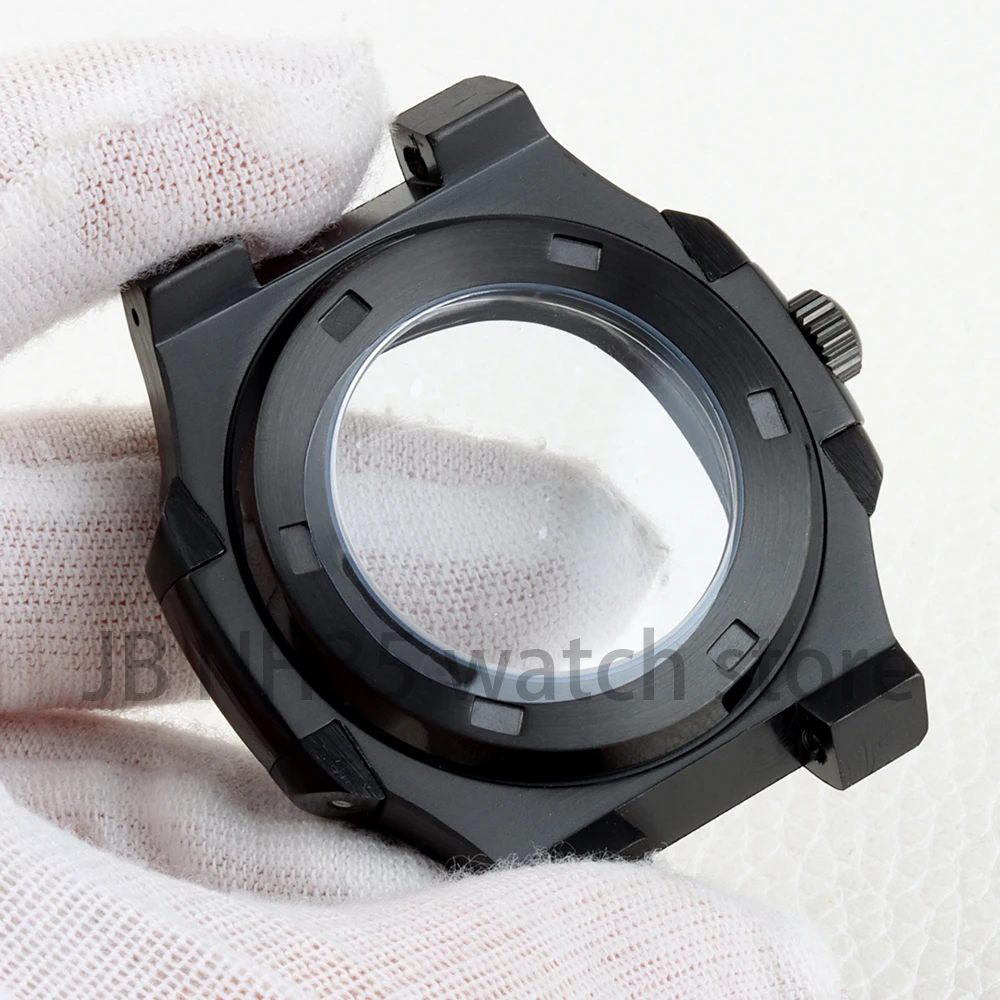 Silver/Black/Rose Gold 40mm Square Watch Case Stainless Steel Sapphire Glass for Nautilus 29.8mm Dial NH35 NH36 NH38 Movement