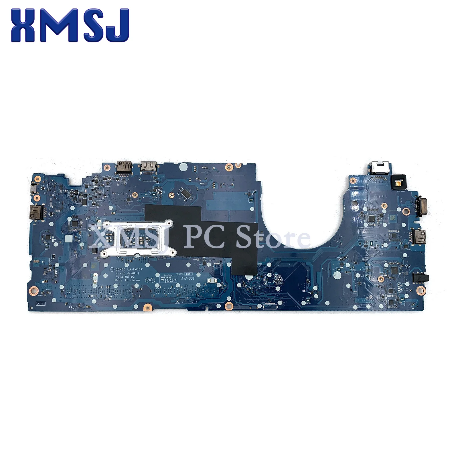 XMSJ For Dell Latitude 15 5590 Laptop Motherboard CN-04H855 0XPMY5 DDM80 LA-F411P Mainboard W/ I3 I5 I7 7th Gen Or 8th CPU