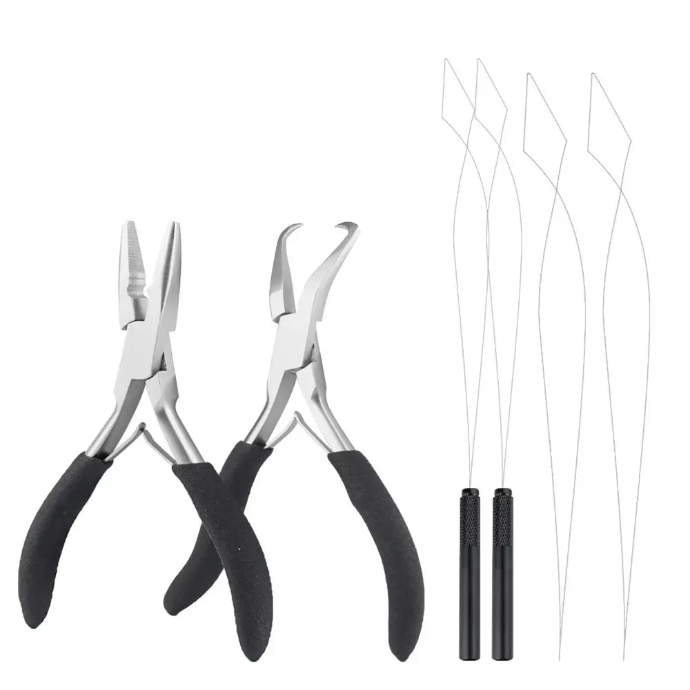 

ARLANY Hair Extension Pliers Set with Anti-Slip HandleMicro link Bead Closer and Remover Pliers Set Sewing Weft Extensions