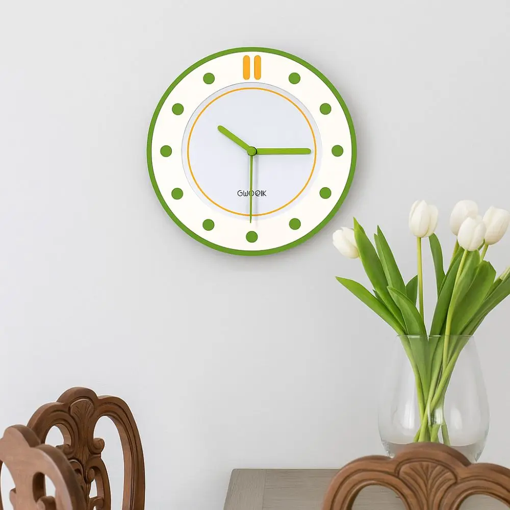 

Fashion 30cm Modern Wall Clocks Hanging Mute Wall Hung Clock Round Digital Wall Clocks Living Room
