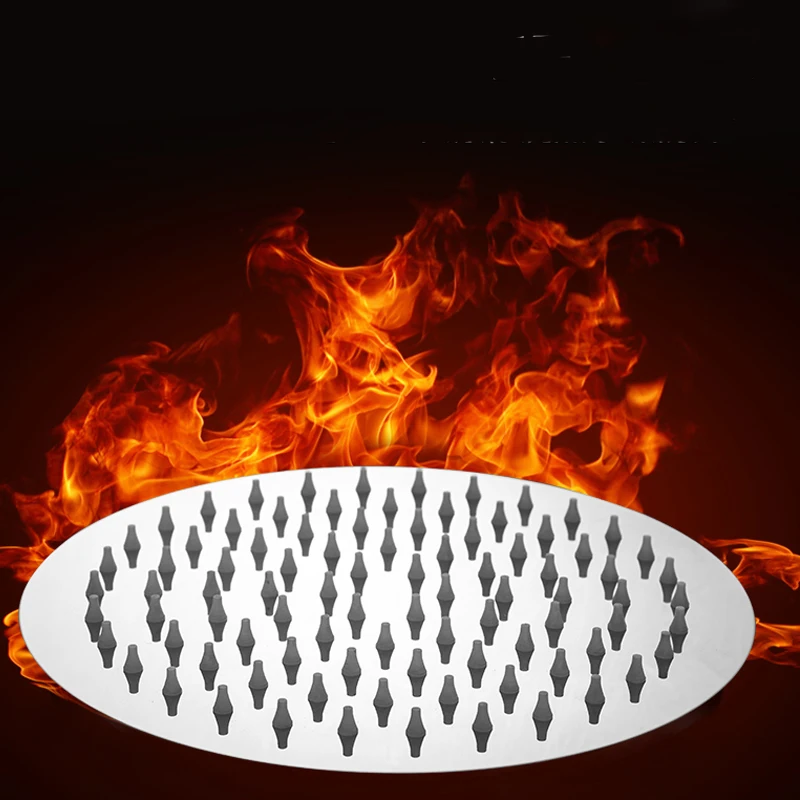 6/8 بوصة مربع مستدير 201/304 الفولاذ المقاوم للصدأ سقف دش رئيس المطر العلوي الأمطار الكروم المرحاض للحمام اكسسوارات الحمام