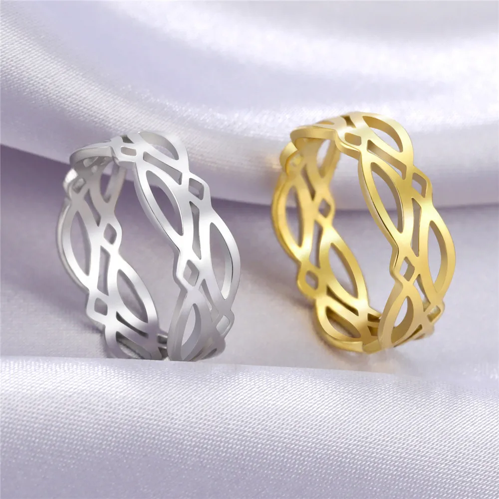 Skyrim Neuer Edelstahl Geometrischer Ring für Damen und Herren Einfache Fingerringe 2026 Modeschmuck Verlobungsgeschenk für Liebende Großhandel – Detail 4