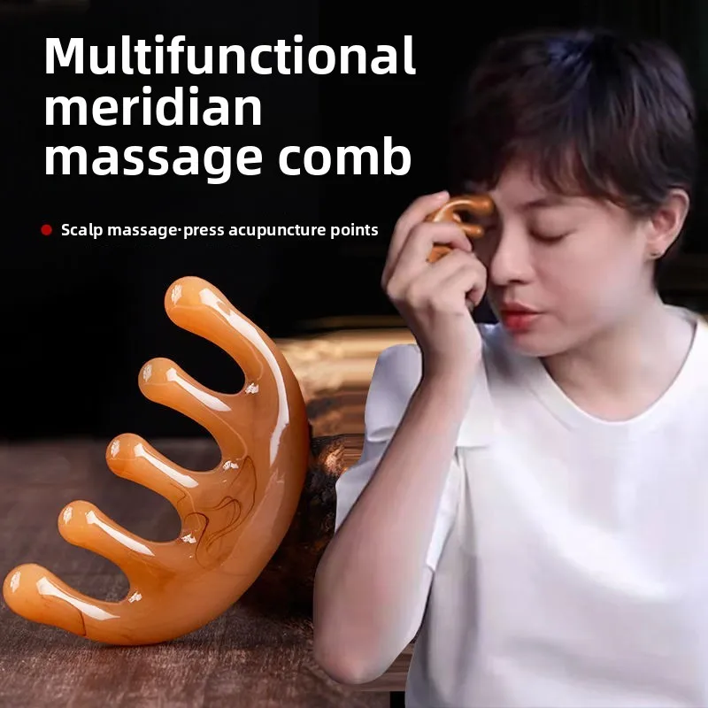 

Расческа-массажер для кожи головы — щетка для акупрессуры с широкими зубьями для защиты от выпадения волос и нежного распутывания, незаменимый уход за волосами унисекс
