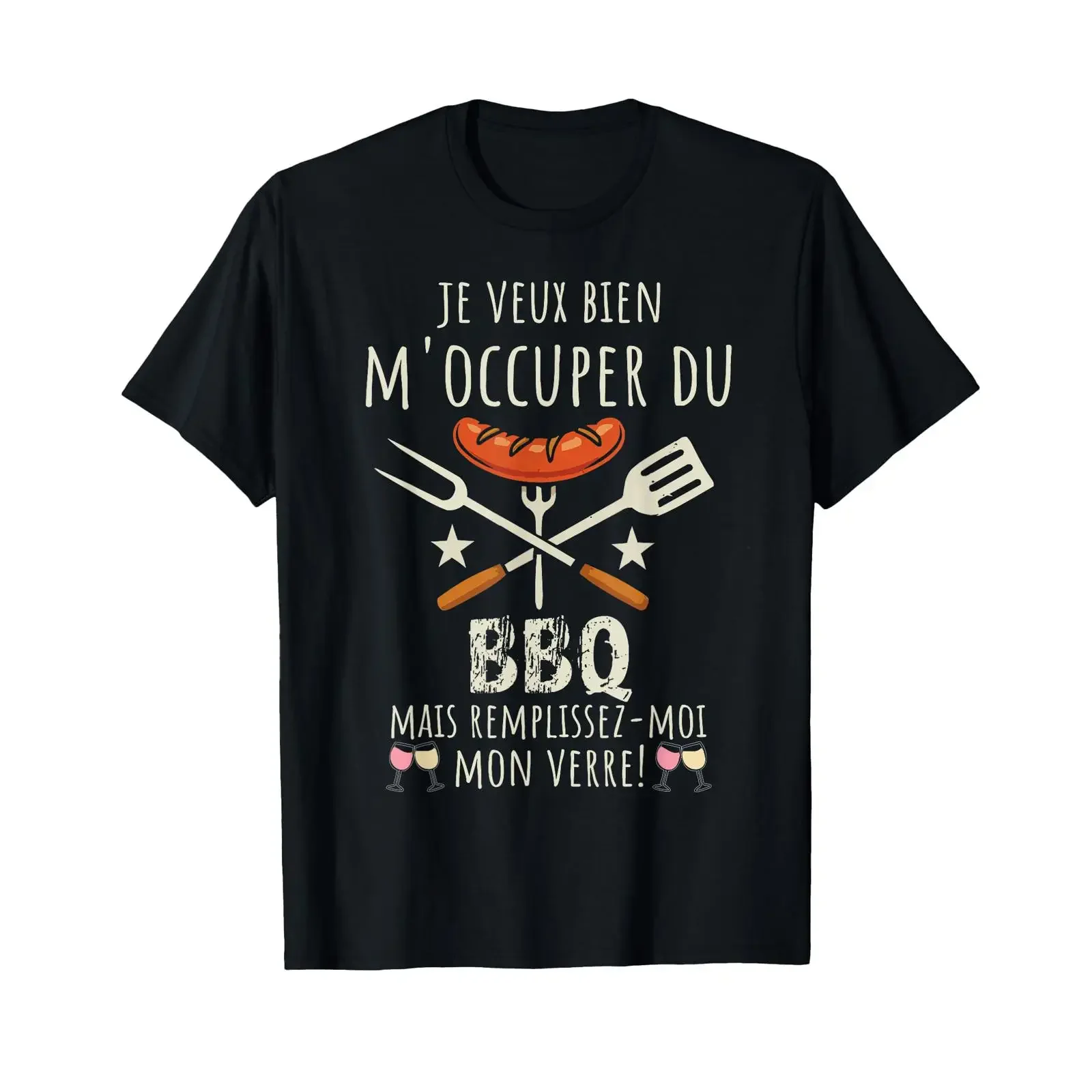 Funny BBQ Humor I Take Care of the Barbecue T Shirt vintage Washed Casual homme designer clothes Top For Everyday Wear