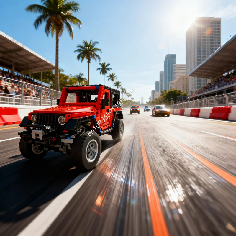 1371 قطعة MOC Jeeped Wrangler النموذج الفني اللبنات لتقوم بها بنفسك هدايا عيد الميلاد ألعاب إبداعية التعليم عيد ميلاد #1