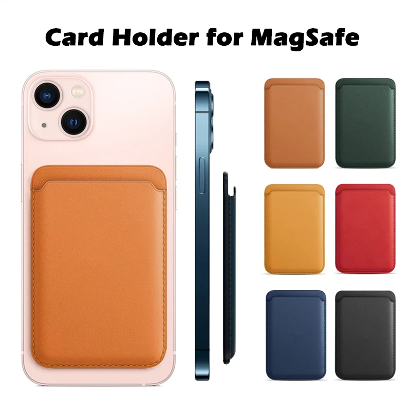 Vanuoxin for iPhone 15 14 Plus 13 12 Pro Max Mini Serise Magnetic Leather Card Holder Wallet for Apple Magsafe Cover Accessory