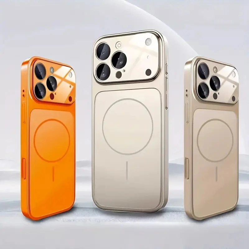 Vetro Nano smerigliato originale per custodia per telefono di ricarica wireless Magsafe per iPhone 17 16 15 14 13 12 11 Pro Max Air copertura magnetica
