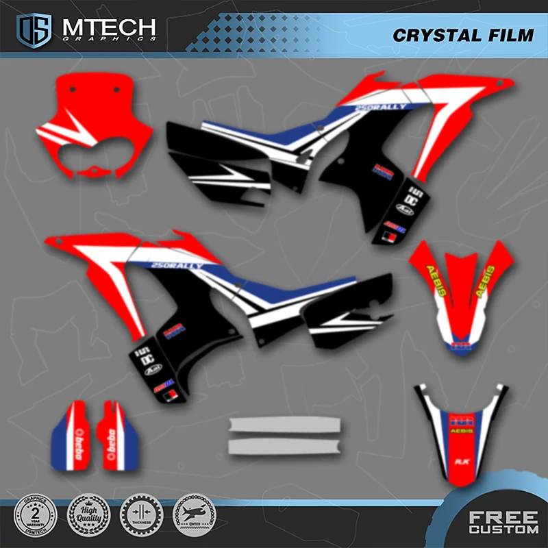 

DSMTECH For HONDA 2017 2018 2019 2020 CRF250 RALLY For CRF250 RALLY Custom Motorcycle Graphics Enduro Decals Stickers Kits -007