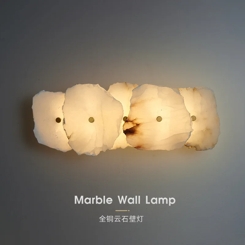 

Испанский натуральный мрамор, скандинавский свет, роскошная гостиная, ТВ, фон, настенный настенный светильник, дизайнерский прикроватный светильник для спальни