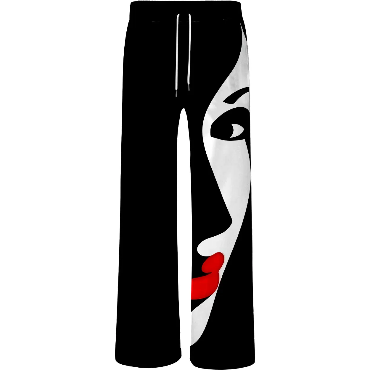 Nuevos pantalones para hombre con impresión digital 3D, pantalones de primavera y otoño con patrón de cara creativo para hombre, pantalones casuales finos sin decoloración de secado rápido