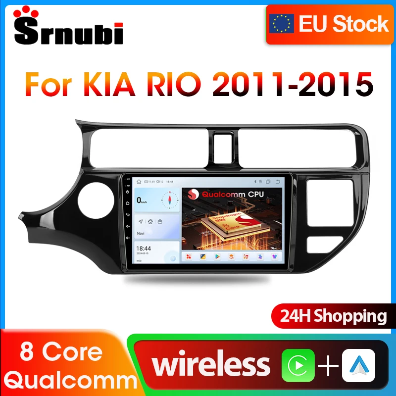Srnubi Android Carplay Auto Autoradio Per KIA RIO K3 2011-2015 Lettore Multimediale di Navigazione Stereo Bluetooth GPS DVD Unità Principale