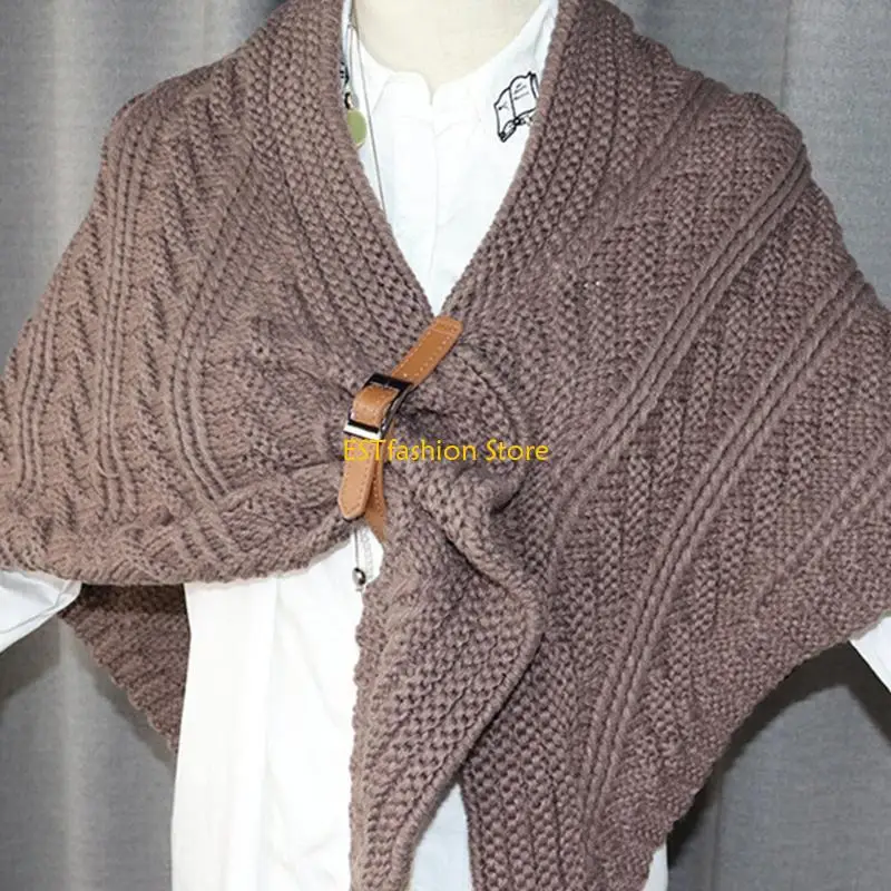 

Y5GC Pashmina Shawl Scarf Shawl Buckle Shawl Cape For Women Korean New Knitted Shawl