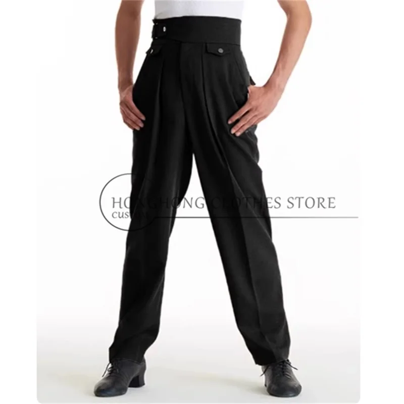 New trendy slacks - casual high-waisted dance pants with loose fit and anti-shrink feature - custom-made men's pants