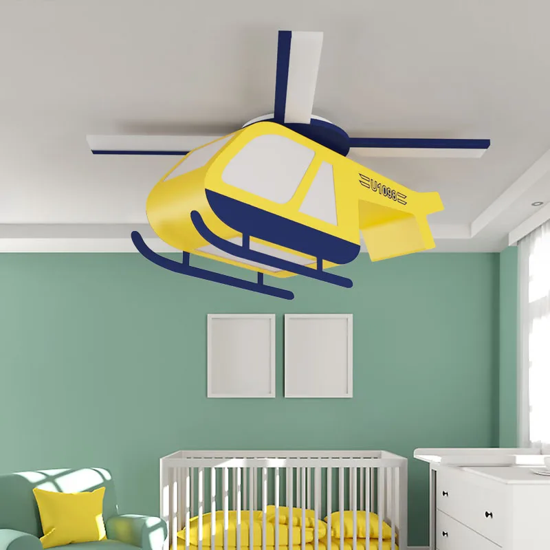 

Helicopter airplane lights, children's room ceiling lights, eye protection boys and girls room lights, creative bedroom lamps an