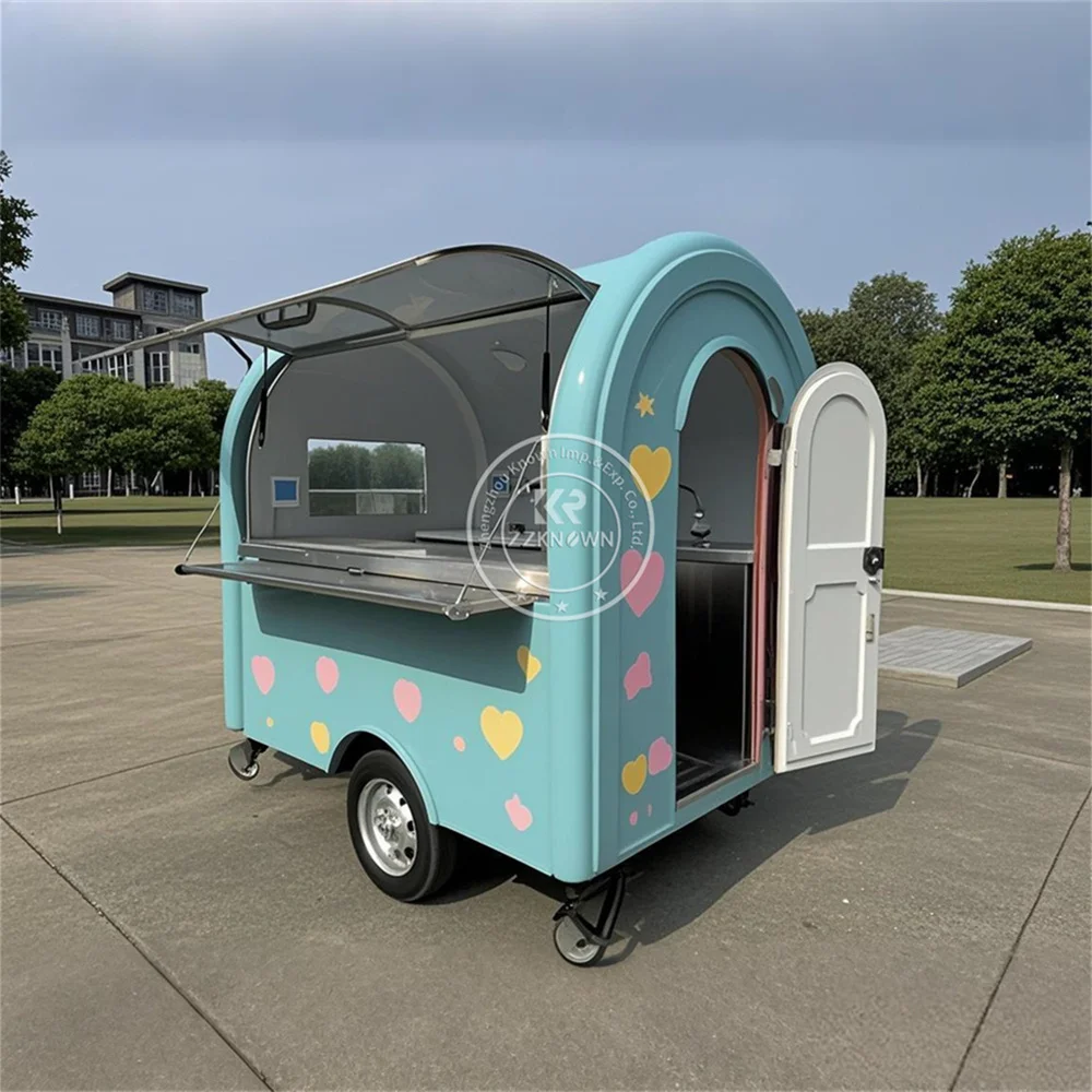 

Street Food Truck Restaurant Fully Equipped Catering Truck Concession Hot Dog Pizza Cart Mobile Fast Food Trailer For Sale
