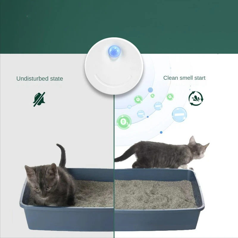 Smart Air Purifier for Cat, Portable Deodorizer for Home, Wireless Self Cleaning Toilet Sandbox, Anti Smell, Odor Eliminator