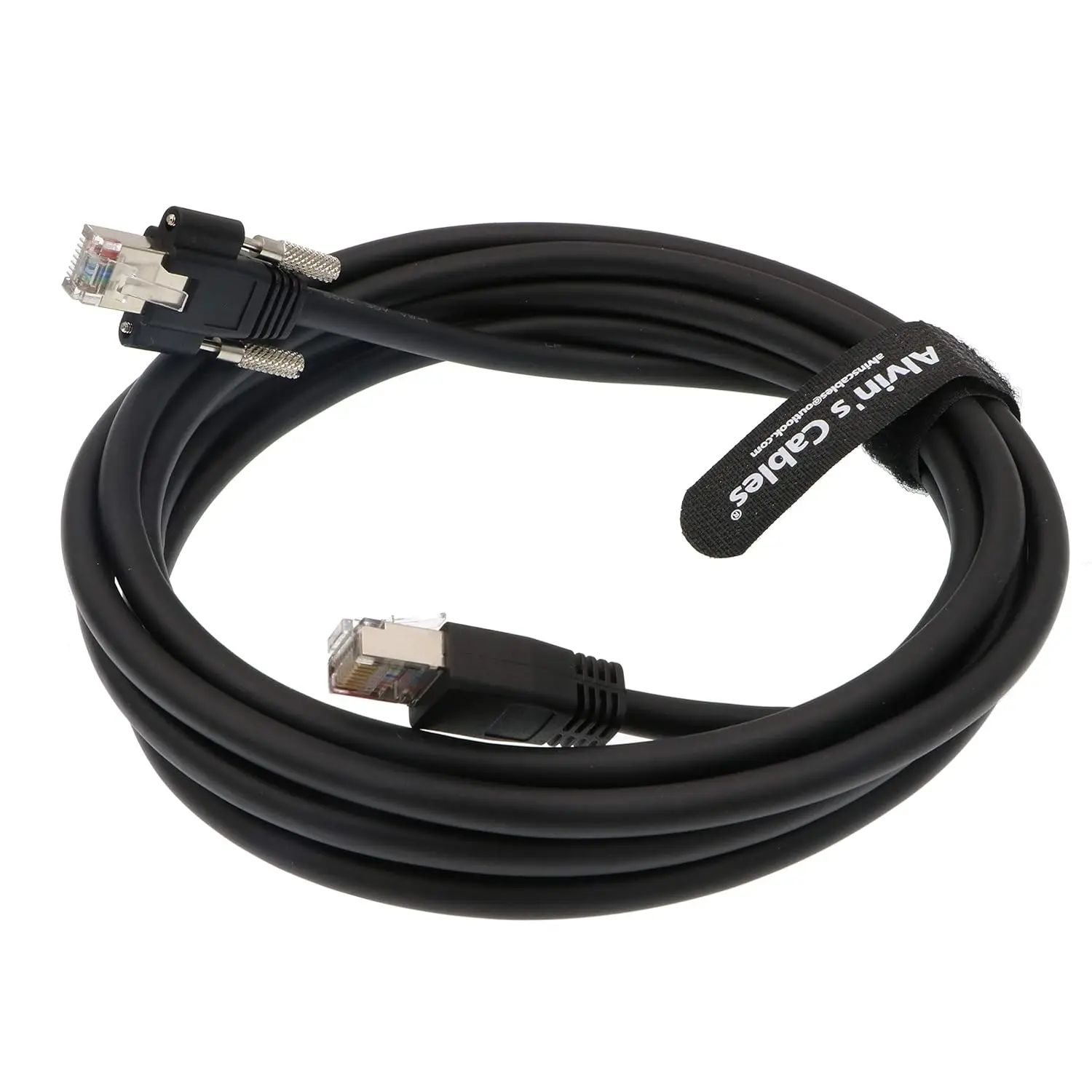 Alvin's Cables GigE Vision Cable Horizontal RJ45 Screw Lock Industrial Ethernet Cable Shielded CAT6a High-Flex Drag-Chain, Compa
