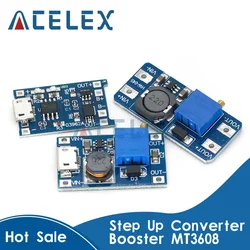 MT3608 DC-DC Adjustable Boost Module 2A Boost Plate Step Up Module with MICRO USB 2V-24V to 5V 9V 12V 28V