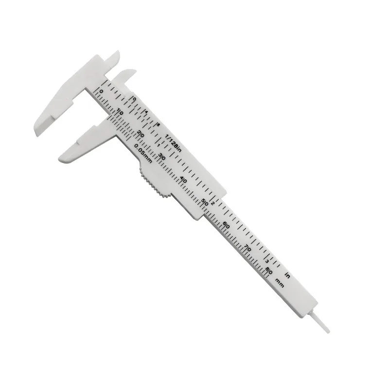 80mm Mini Plastic Sliding Vernier Caliper Gauge Measure Tool Ruler Micrometer