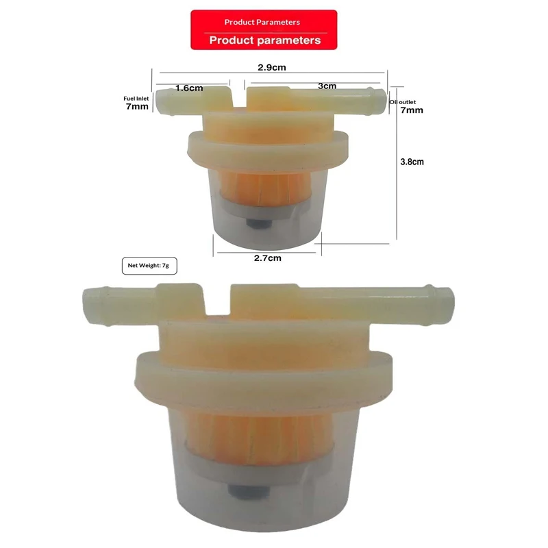 Plastic Professional Moto Small Engine Filters Universal Car Motocycle Fuel Filter Engine Inline ATV Fuel Gas Filter With Magnet