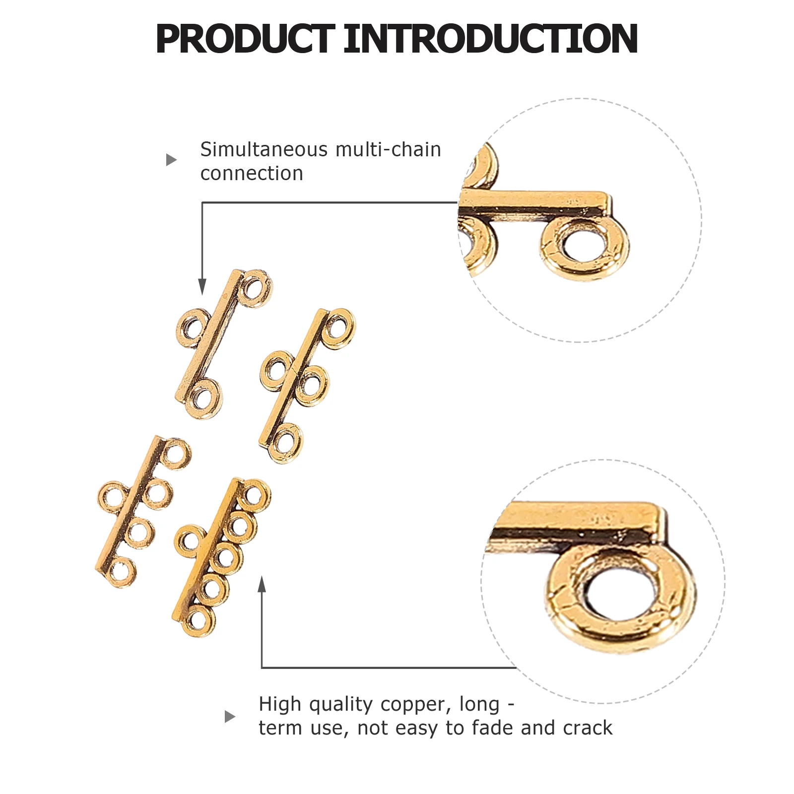 

40 Pcs Bracelets DIY Jewelry Button Necklace Lock Clasp Tool Jewellery Making Clamp Golden Clasps Closures Connectors Travel