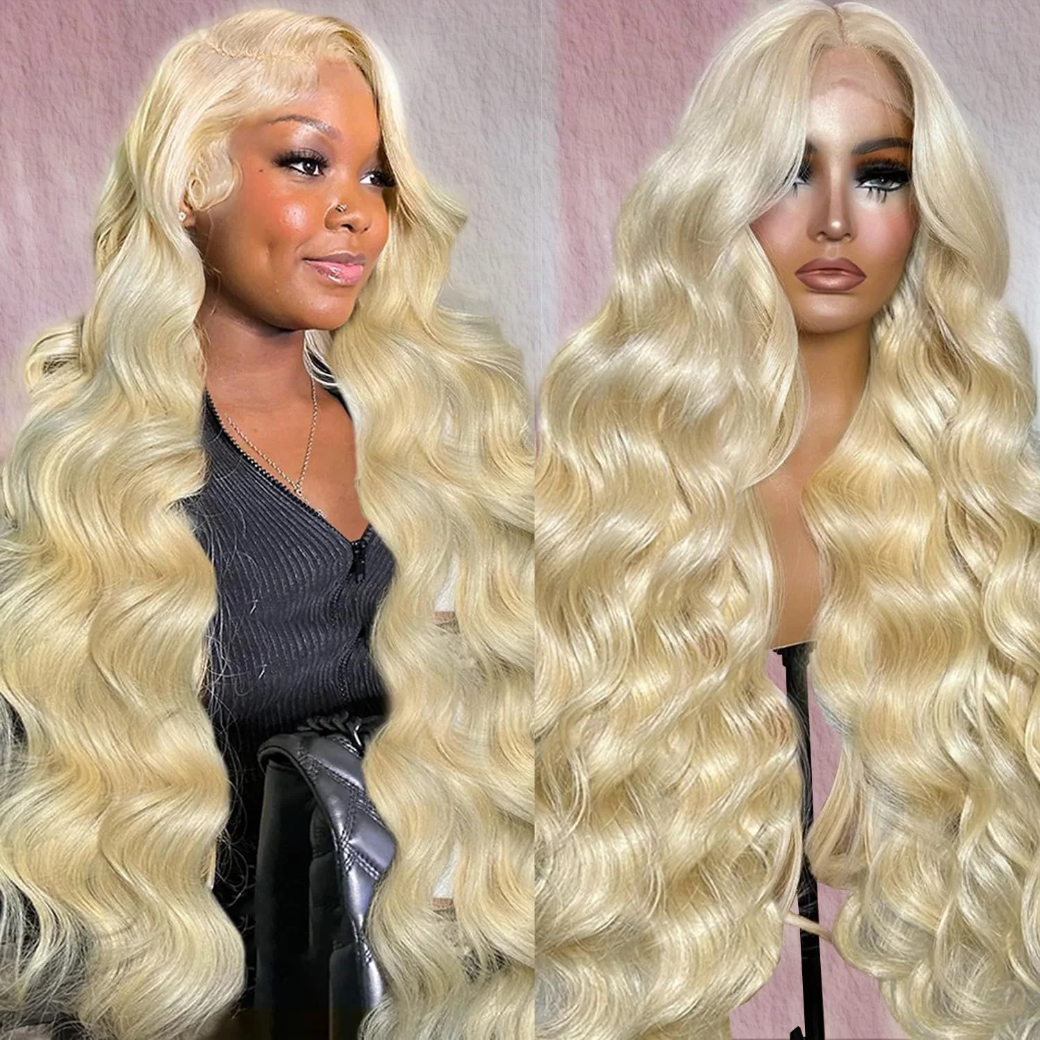 

Max-Lace Colored Wig 13x6 HD Transparent Lace Frontal Wig 613 Honey Blonde Brazilian Body Wave Lace Front Human Hair Wigs