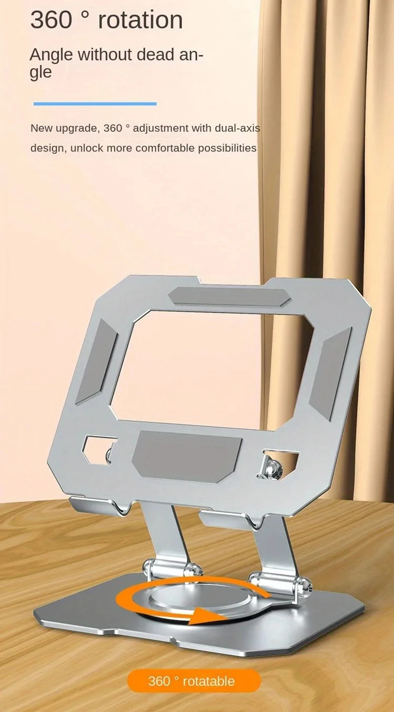 NEW 2026 PC Tablet Steel Stand Holder 360° Rotation Adjustable Mount Bracket For iPad Pro Mobile Phone Desk Bracket 4-15 Inch