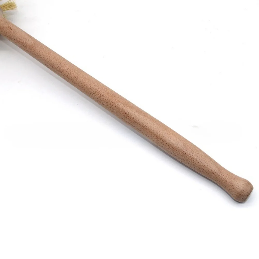 Cleaning Brush Large Long Handled Beech Wood Bottle Brush Mexican Sisal Fiber Bamboo Wood Toilet Brush Strong mane clean