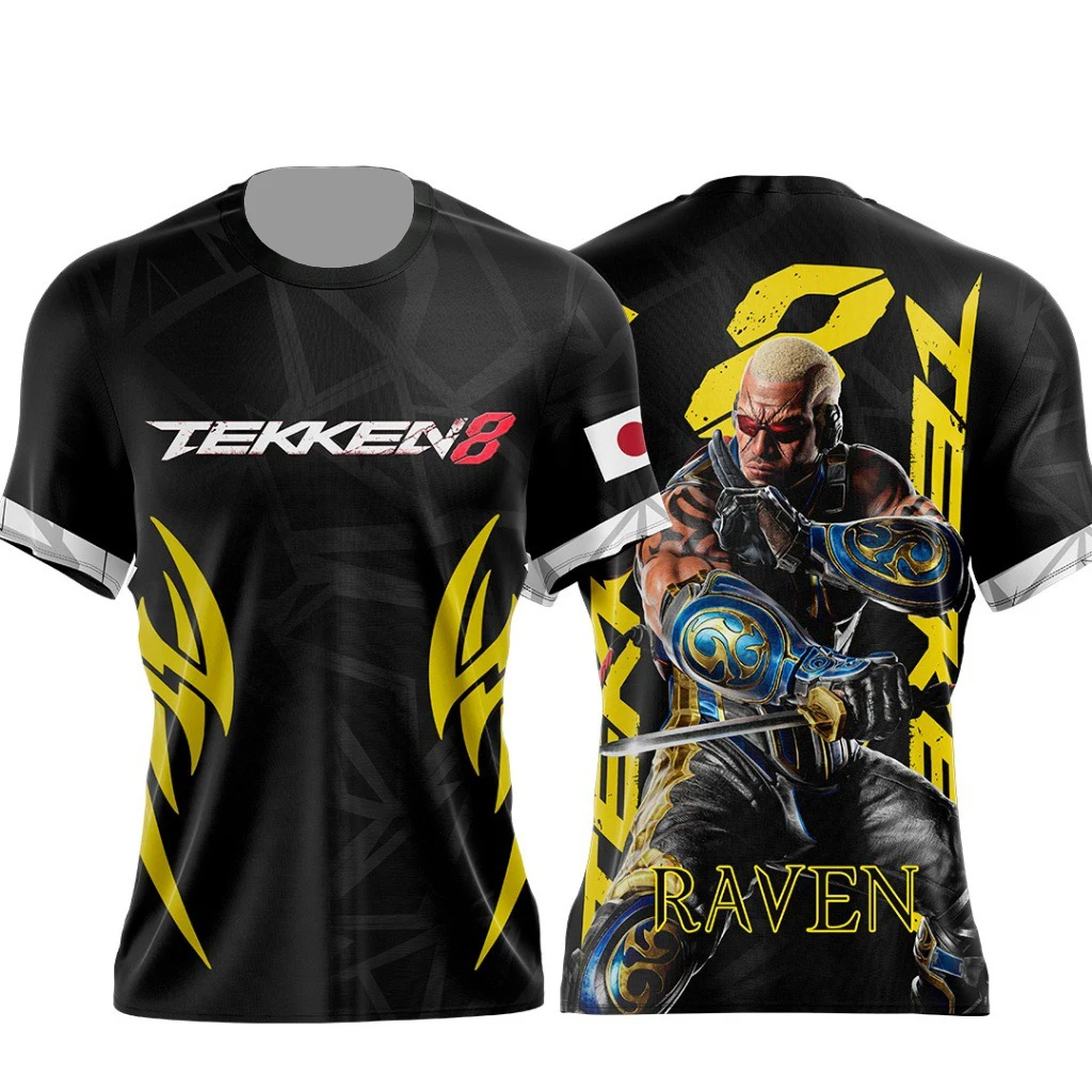 Sommerliches Casual 3D Tekken Jin Kazama Top Herren T-Shirt Damen T-Shirt Jungen Top Kinder Eltern-Kind Schnelltrocknend Kurzarm Kinder T-Shirt – Detail 15