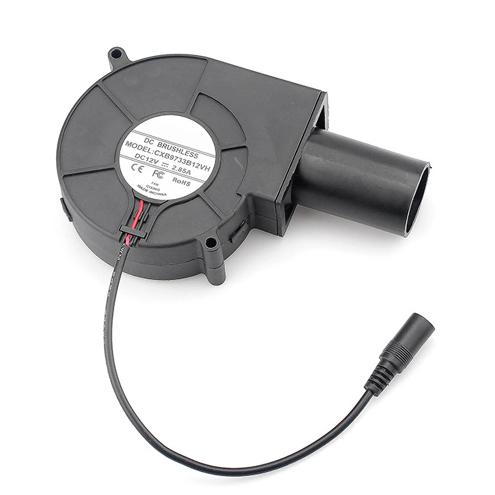 

DC12V BBQ Blower 6000RPM 15W Smelting Metal Fan with Variable Speed Controller&Outlet Charcoal Chimney Starter for Barbecue