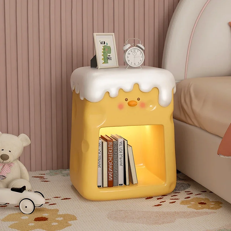 Light Kids Nightstand Storage Cute Kawaii Funny Corner Japanese Night Table Small Apartment De Noche Home Furniture