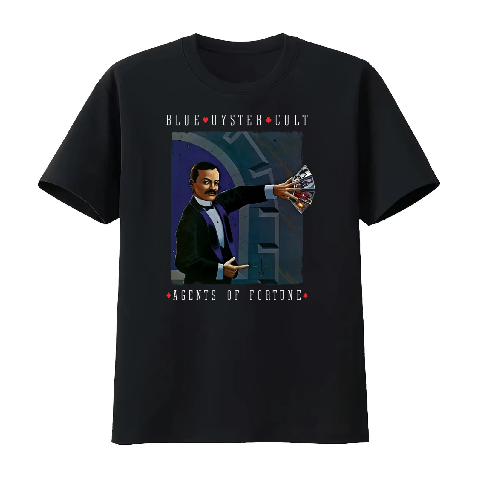 Blue ?yster Cult Agent of fortune T-Shirt Summer Casual Cotton Tee Oversized Streetwear Tops Vintage Graphic Print