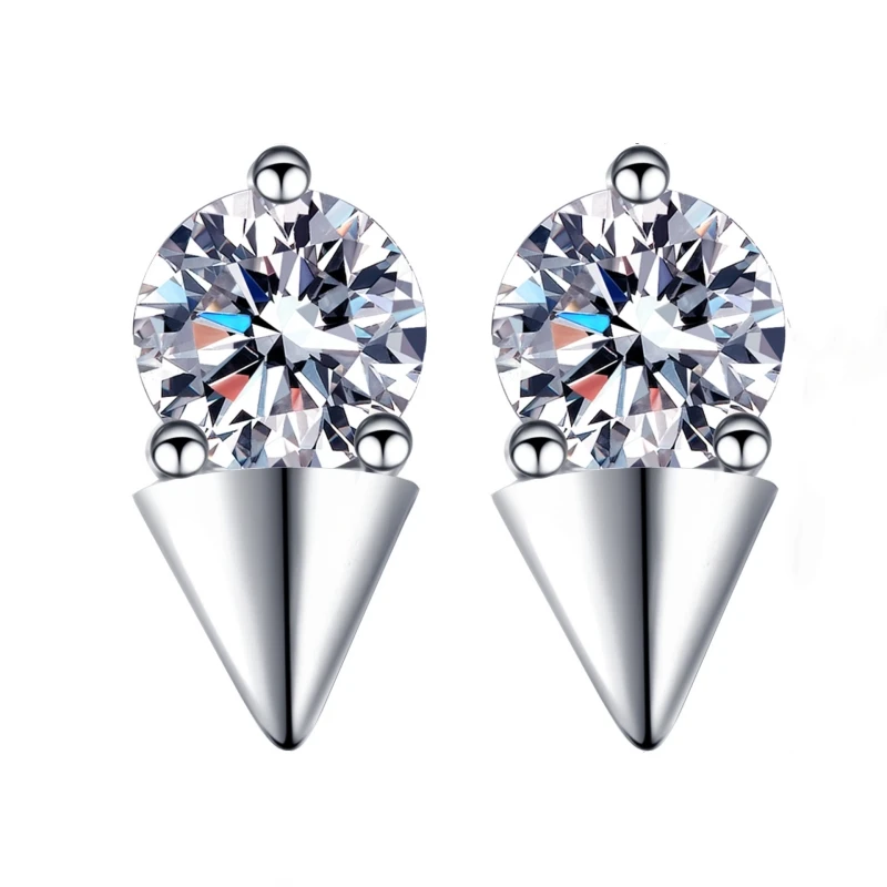 VeraPlatin Lover Valentine's Day 18K White Gold Girl Birthday Gift 0.2/0.3/0.5CT Moissanite Diamond Women Wedding PT950 Platinum