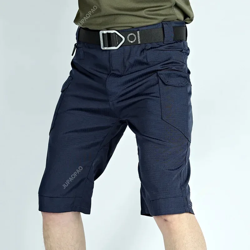 الرجال الحضرية العسكرية التكتيكية في الهواء الطلق مقاوم للماء ارتداء مقاومة البضائع السراويل سريعة الجافة متعددة جيب حجم كبير سراويل للتسلق kn.7 #6