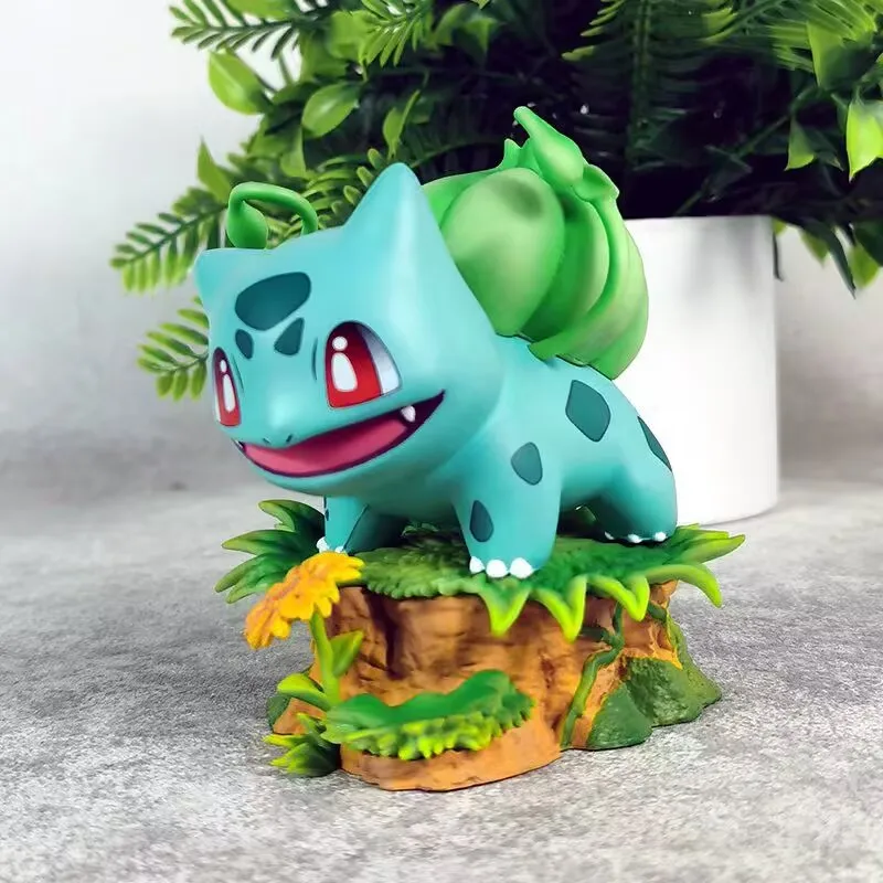 جديد في المخزون 10 سنتيمتر Bulbasaur الشكل البلاستيكية نموذج أنيمي تمثال جمع تمثال مكتب الحلي الزخرفية للبنين الهدايا اللعب