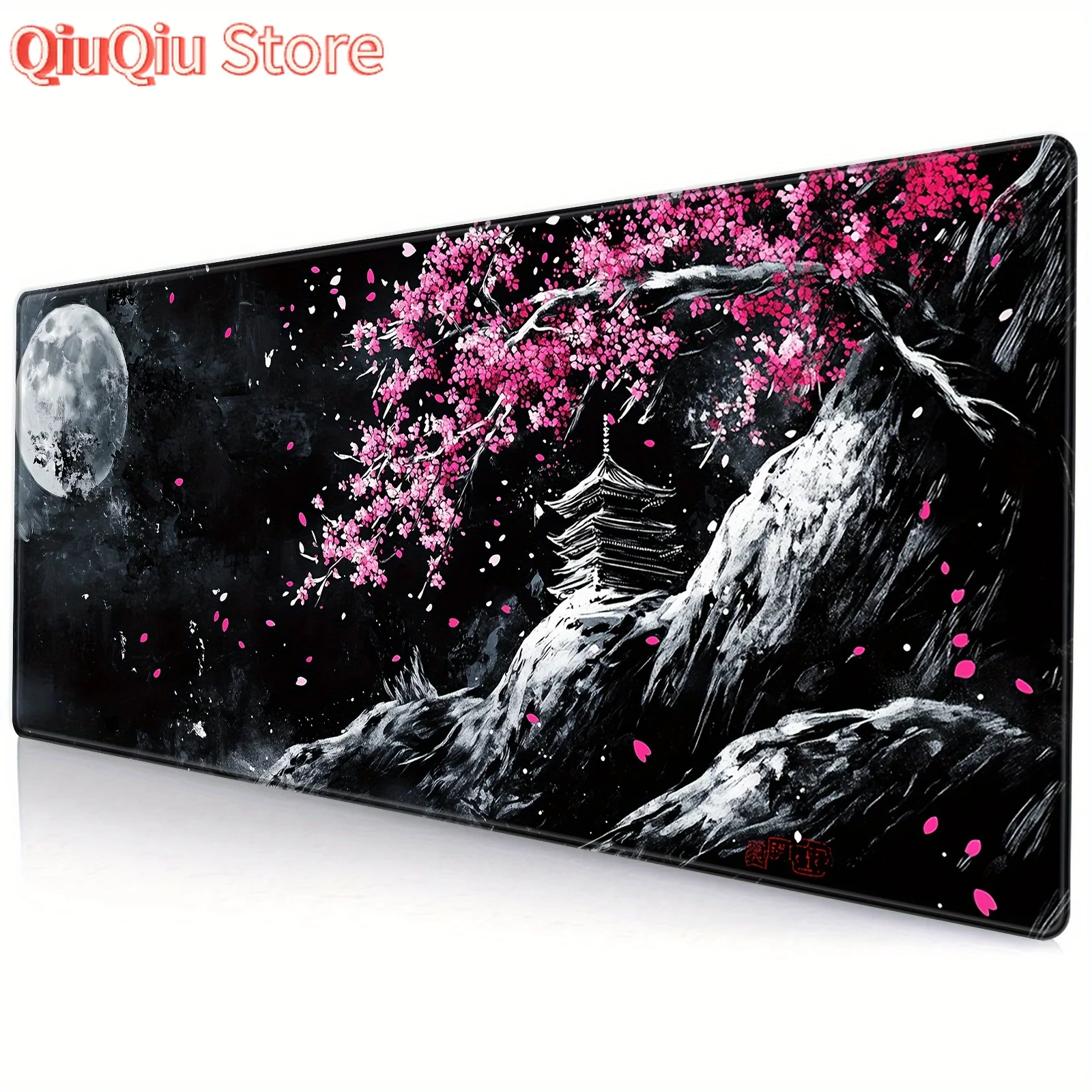Kirschblüten-Mauspad, Großes Mauspad für PC, Computer, Tastatur, XXL-Schreibtischunterlage, Büroeinrichtung, Japanischer Stil