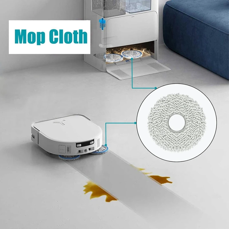 Cepillo lateral principal para Robot aspirador Ecovacs Deebot X5 Pro, X5 Omni, filtros HEPA, mopa, paño, bolsas de polvo, accesorios