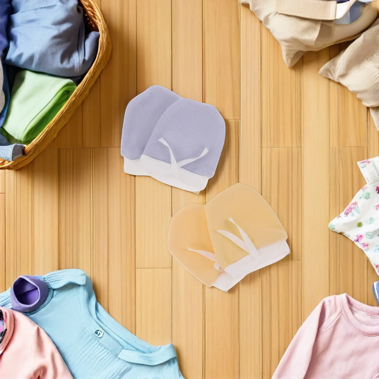 

4Pcs Infant Winter Mittens Warm Fleece-Lined Baby Hand Mittens Anti-Scratch Gentle for Newborn Girls Boys 6-12 Months Daily