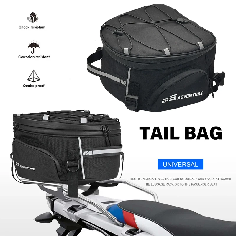 

New Waterproof Motorcycle Tail Bag Multifunction Rear Seat Bag High Capacity For BMW R1200GS R1250GS LC Advenutre F850GS F750GS