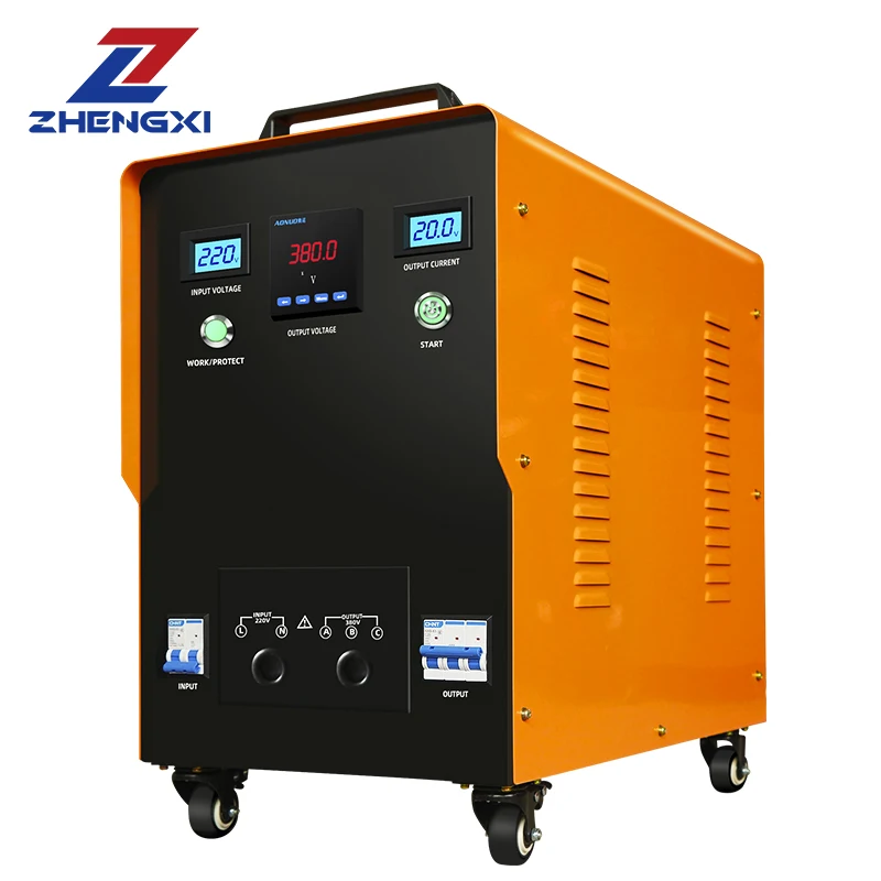 DZW 10KVA 20KVA 30KVA Power Supply For Transformers 220V To 380V Single To Three Phases Converter