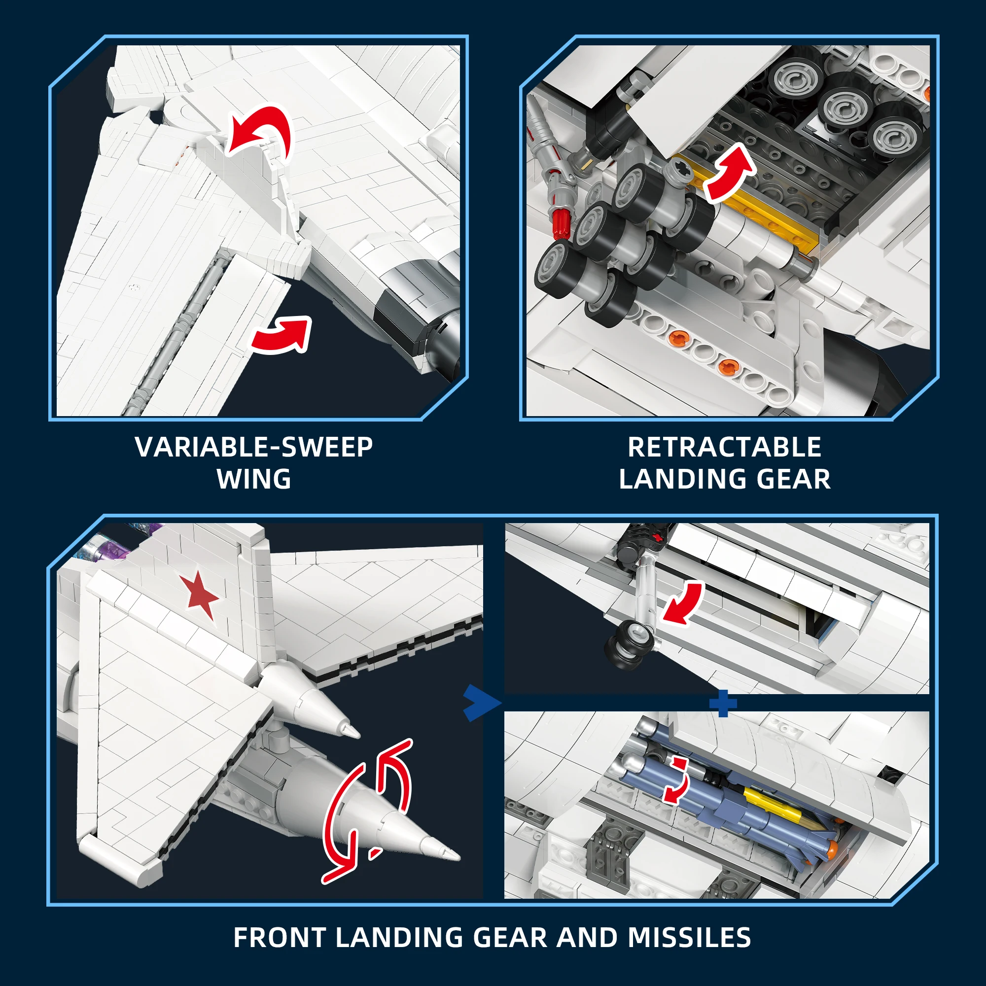 3470 قطعة نموذج طائرة مضاءة ديكور المنزل الإبداعية زخرفة اللبنات مجموعة نموذج طائرة بناء لعبة الكبار هدية عيد ميلاد #5