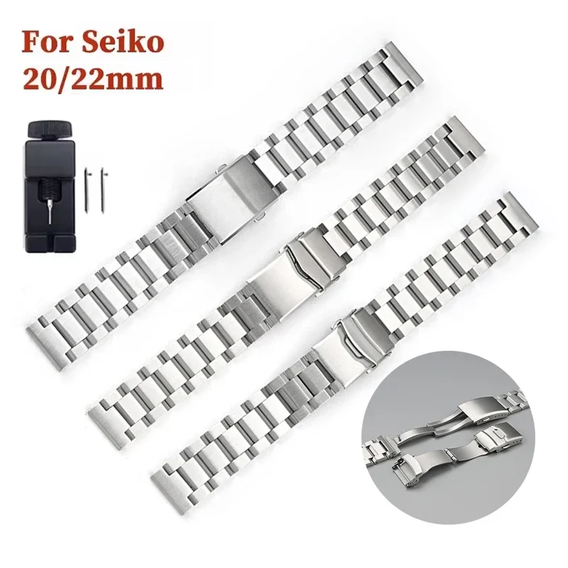 

Ypm ремешок из нержавеющей стали для Seiko Water Ghost007 Abalone, роскошные однотонные быстросъемные часы, складной браслет с пряжкой, 20 мм 22 мм